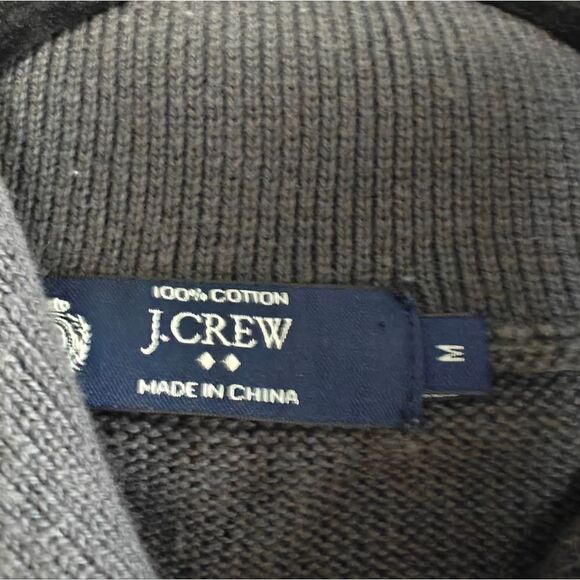 VTG J.Crew Gray 100% Cotton men's sweater size M - Picture 5 of 5